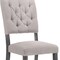Homeroots Set of Two Tufted Gray Upholstered Linen And Solid Wood Open Back Dining Side Chairs, 2PK 573400 - alternate 7