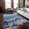 Homeroots 8' X 10' Sky Blue And Denim Blue Abstract Washable Indoor Outdoor Area Rug 613659 - alternate 5