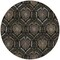 Homeroots 8' Black Gray And Brown Round Medallion Washable Indoor Outdoor Area Rug 587694 - alternate 4