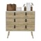 Homeroots 32" White and Natural Three Drawer Dresser 546385 - alternate 12