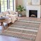 Homeroots 3' X 5' Burgundy And Silver Striped Washable Indoor Outdoor Area Rug 632203 - alternate 4