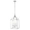 Jonathan Y Ruth 11" 4-light Traditional Classic Lantern Metal/Glass LED Pendant, Silver JYL7403B - alternate 1
