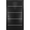 Sartodoors Sliding Closet Bi-fold Doors, Planum 0210 Matte Black and Aluminum Strips, Sturdy Tracks Moldings T PLANUM0210BF-BLK-84 x 84 (2* 42x84) - alternate 1