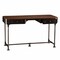 Homeroots 50" Brown And Silver Writing Desk With Two Drawers 402026 - alternate 4