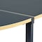 Homeroots 49" Black Wood and Metal Corner H-Shape Computer Desk 568031 - alternate 9