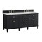 James Martin Vanities Vanity, without top, Black Onyx, 71.88 in W x 23.5 in D,  424-V72-M-BKO - alternate 4