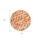 Homeroots 8' Round Orange and White Round Abstract Washable Non Skid Indoor Outdoor Area Rug 559285 - alternate 3