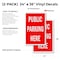 Signmission Public Parking Here, Vinyl Decals Only 24 Inch x 36 Inch, Vinyl Decal, 2PK DSB-2436-2PACK-Public Parking Here - alternate 2