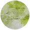 Homeroots 8' Artichoke Green And Lime Green Round Abstract Washable Indoor Outdoor Area Rug 577699 - alternate 8