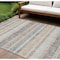 Homeroots 8' X 10' Gray And Silver Striped Washable Indoor Outdoor Area Rug 632218 - alternate 1