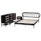 Baxton Studio Florica Art Deco Black Wood Queen 4-Piece Bedroom Set 255-14153-14151-14150-14149-ZORO - alternate 6
