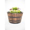 Real Wood Products 16.5 in. H X 26 in. W X 26 in. D Wood Half Whiskey Barrel Planter Brown G3056 - alternate 5