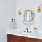 Uniquewise Set of 2 Decorative 20-inch Circle Mirror Featuring 2 Squares Shaped Gold Metal Frame - QI004580.2 - alternate 4
