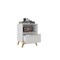 Homeroots Modern White And Natural Flair Night Stand 389026 - alternate 4