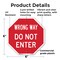 Signmission Wrong Way Do Not Enter, 6 Inch X 6 Inch, Plastic Sign OC-P-6-345 - alternate 3
