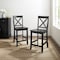 Crosley X-Back 2-Piece Counter Height Bar Stool Set CF500424-BK - alternate 3
