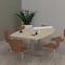 Skutchi Designs 6 Person Conference Table With Power Unit | 6' Boat Table | Harmony Series HAR-BOT-48X72-T.BK-W960-NA - alternate 4