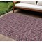 Homeroots 8' X 10' Merlot Mauve And Ivory Floral Washable Indoor Outdoor Area Rug 581903 - alternate 1