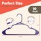Campior Premium Clothes Hangers, Slim, Durable Plastic with Shoulder Grooves, Purple, 10PK CMPPLH10PU - alternate 7