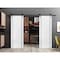Sartodoors Sturdy Double Barn Door with Hardware, Planum 0017 White Silk and Aluminum Strips, 13FT Rail Hanger PLANUM0017DB-WS-64 - alternate 1
