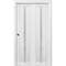 Sartodoors Sliding Closet Bi-fold Doors White Solid Core Modern Interior QUADRO4112BF-WS-56 x 96 (2* 28x96) - alternate 1