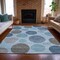 Homeroots 5' X 8' Blue And Gray Geometric Washable Indoor Outdoor Area Rug 630562 - alternate 2