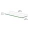 Dolle 0.31 in. H X 23.6 in. W X 7.9 in. D Clear Glass Shelf Board 30111 - alternate 3