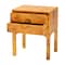 Bali & Pari Kayla Modern and Contemporary Natural Light Mappa Real Burl Wood 2-Drawer Nightstand 249-13924-ZORO - alternate 8