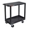 Luxor Cart, 1 Tub, 1 Flat Shelves, 18"x32", High Density Polyethylene (Shelf), Polyvinyl Chloride (Leg) EC21HD-B - alternate 14