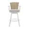 Homeroots 40" Gray Metal Swivel Outdoor Counter Height Bar chair with Footrest 571172 - alternate 6