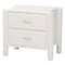 Baxton Studio Laria Modern White Teddy-Bear Fabric 2-Drawer Nightstand 253-13997-ZORO - alternate 1