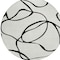 Homeroots 8' White And Black Round Abstract Washable Indoor Outdoor Area Rug 597531 - alternate 5