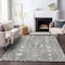 Homeroots 10' X 14' Charcoal Ivory And Green Oriental Washable Indoor Outdoor Area Rug 598033 - alternate 4