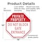 Signmission Private Property Do Not Block Gate, 18 Inch X 18 Inch, Plastic Sign OC-P-18-134 - alternate 6