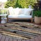 Homeroots 8' Black Gold And Brown Round Striped Washable Indoor Outdoor Area Rug 616642 - alternate 4