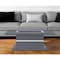 Homeroots 52" Dark Gray Wood And Faux Crystal Pedestal Coffee Table 564215 - alternate 1