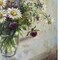 Homeroots Pretty Vase Of Flowers Unframed Print Wall Art 398936 - alternate 2