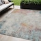 Homeroots 5' X 8' Teal Blue Abstract Washable Indoor Outdoor Area Rug 607729 - alternate 1