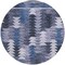 Homeroots 8' Navy Blue And Sky Blue Round Southwestern Washable Indoor Outdoor Area Rug 587334 - alternate 5