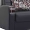 Homeroots 74" Black Faux Leather Convertible Futon Sleeper Sofa And Toss Pillows With Storage 607182 - alternate 5