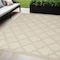 Homeroots 5' X 7' Cream And Beige Trellis Indoor Outdoor Area Rug 545228 - alternate 5