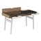 Homeroots 51" Walnut Wood and Stainless Steel Computer Desk 723734 - alternate 7