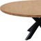 Homeroots 60" Natural And Black Rounded Solid Wood And Iron Pedestal Base Dining Table 563916 - alternate 5