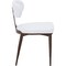 Leisuremod Dilenny Faux Leather Dining Chair - Modern Padded Side Chair with Steel Legs DC49W - alternate 7