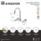 Kingston Brass Two-Handle Wall Mount Bridge Kitchen Faucet, Polished Chrome KS1291BPL - alternate 2
