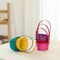 Wickerwise 5 Assorted Color Bamboo Wicker Round Baskets with Handles - Small Buckets for Easter Egg QI004721 - alternate 7