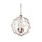 Jonathan Y Isabelle 20 in. Adjustable Metal/Glass LED Pendant, Antique Gold JYL9042A - alternate 1