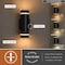 Vaxcel Chiasso, 11 in H, Black Outdoor Wall Light, 2-Light, LED, Up-Down T0821 - alternate 5