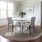 Homeroots 8' Taupe Gray And Ivory Round Oriental Washable Indoor Outdoor Area Rug 598450 - alternate 5