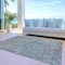Homeroots 3' X 5' Fern Green Abstract Washable Indoor Outdoor Area Rug 607866 - alternate 5